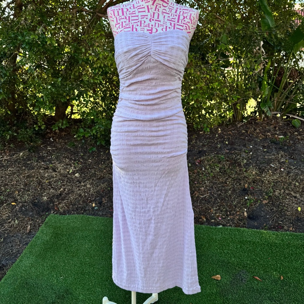 NWT Free People Brandie Midi Strapless Tube Bodycon Dress Iris Purple Size XS